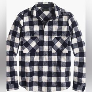 J. Crew Buffalo Plaid Check Shirt- Jacket For Women Wool Large